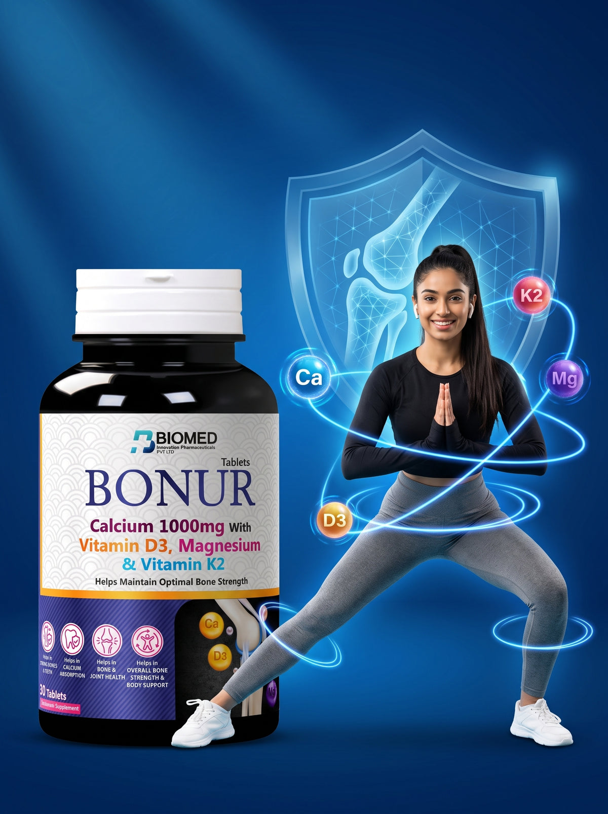 BONUR + DeAll Complete Bone Health Bundle | Calcium, Vitamin D3, K2 & Magnesium