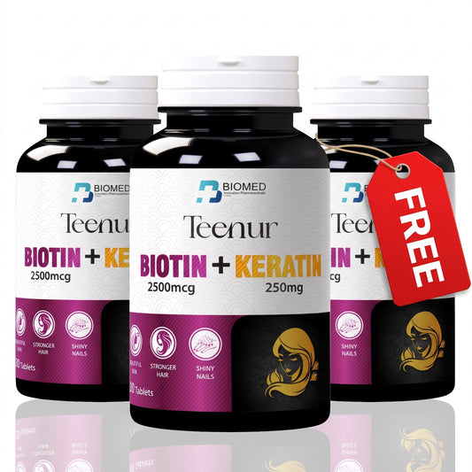 Teenur | Hair Growth Bundle | Buy 2 get 1 Free | Hair, Skin & Nails Bundle